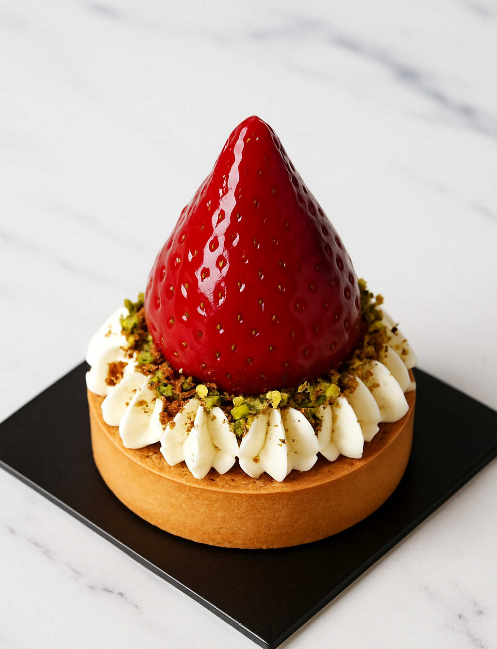 Strawberry-pistachio tarte