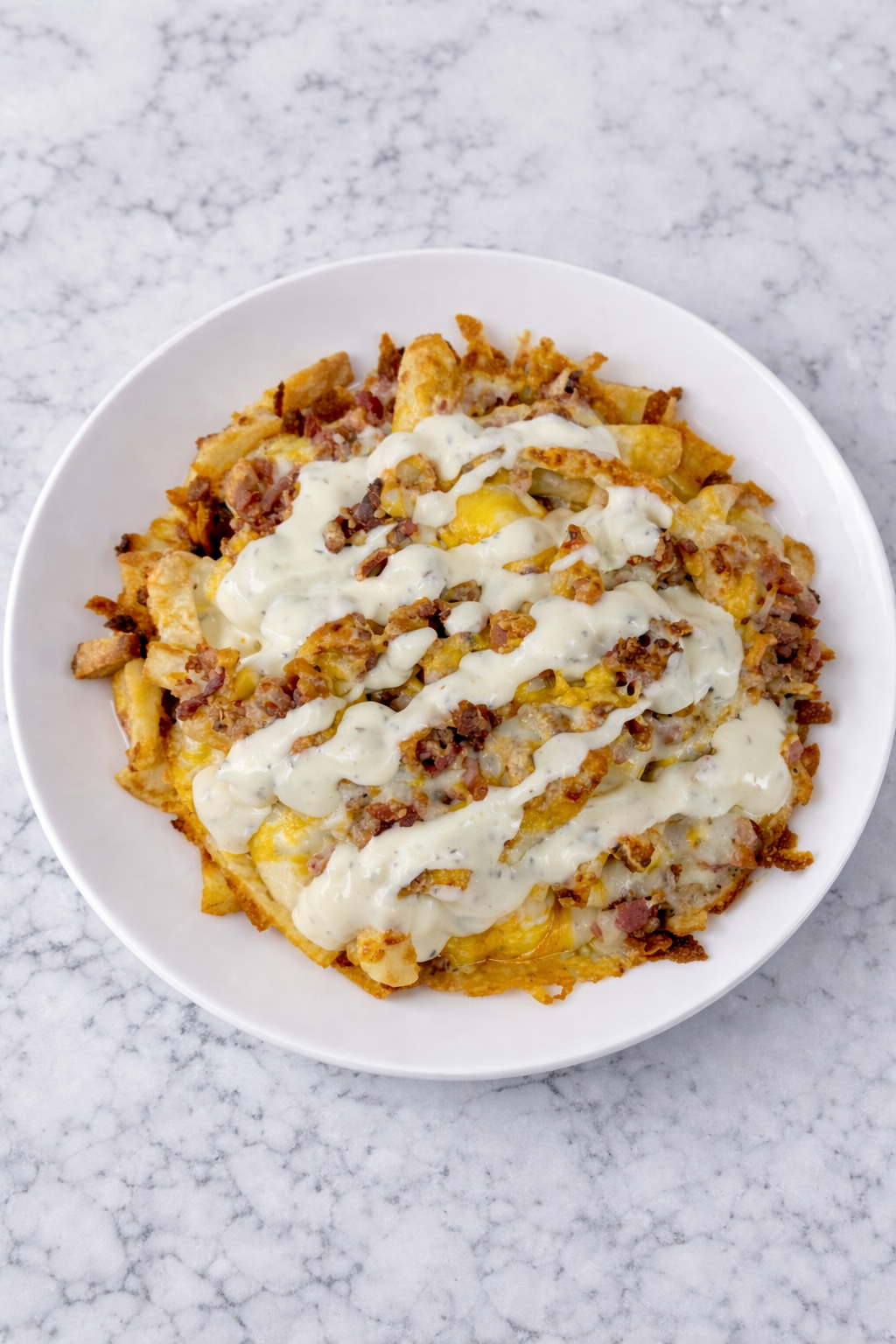 Loaded bacon cheddar fries
