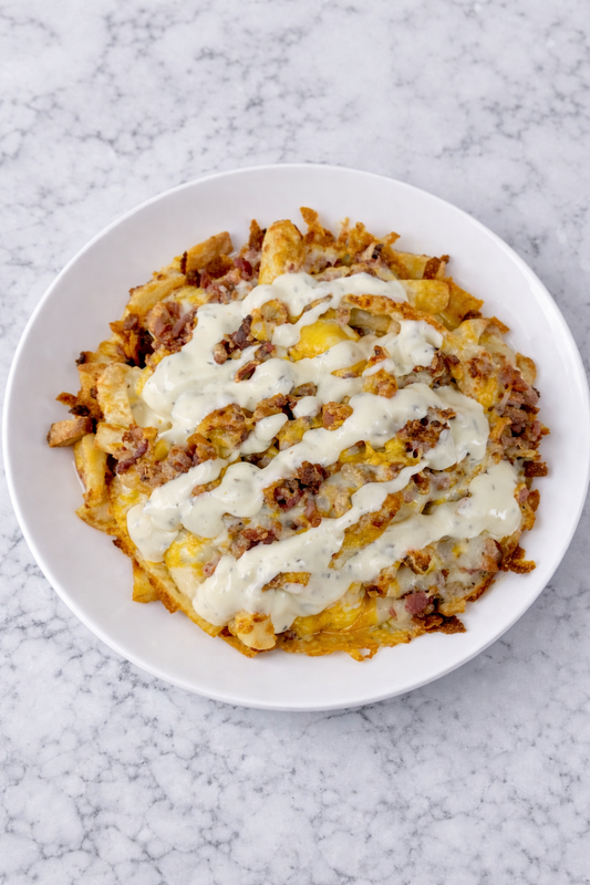 Loaded bacon cheddar fries
